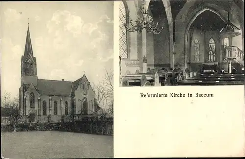 Ak Baccum Lingen im Emsland, reformierte Kirche
