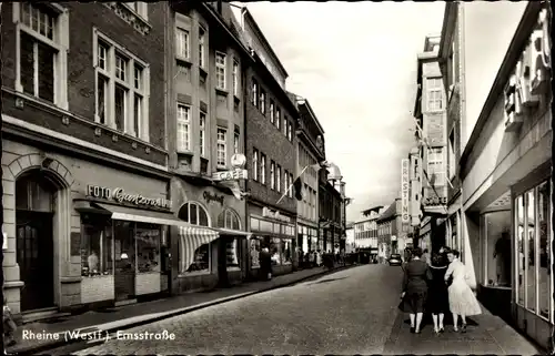 Ak Rheine in Westfalen, Emsstraße, Café