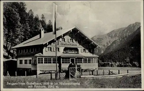 Ak Bad Hindelang im Oberallgäu, Berggasthaus Giebelhaus im Hintersteinertal, Rauhorn