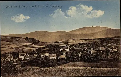 Ak Schmerbach Waltershausen in Thüringen, Panorama mit Inselsberg