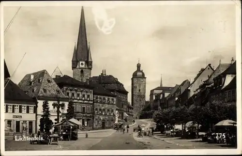 Ak Lichtenfels am Main Oberfranken, Stadtpfarrkirche, Marktplatz, Turm