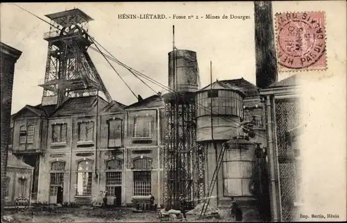 Ak Hénin Liétard Hénin Beaumont Pas de Calais, Fosse No. 2, Mines de Dourges