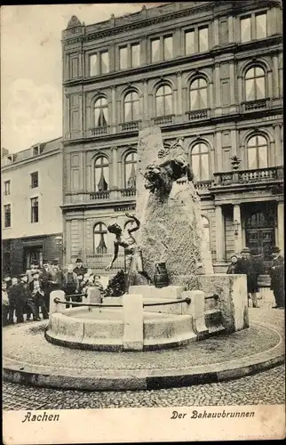 Ak Aachen in Nordrhein Westfalen, Bakauvbrunnen