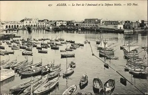 Ak Algier Alger Algerien, Hafenansicht