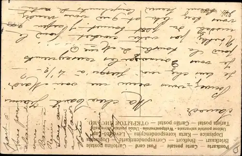 Präge Litho Kind auf einem Nachttopf gibt Dackel die Flasche