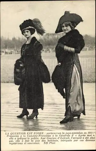 Ak La Question est Posee, La Jupe Pantalon en 1911