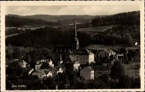 Ak Bad Elster im Vogtland, Gesamtansicht mit Kirche
