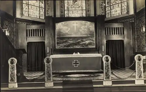 Ak Wilhelmshaven in Niedersachsen, Marine-Gedächtniskirche, Altar