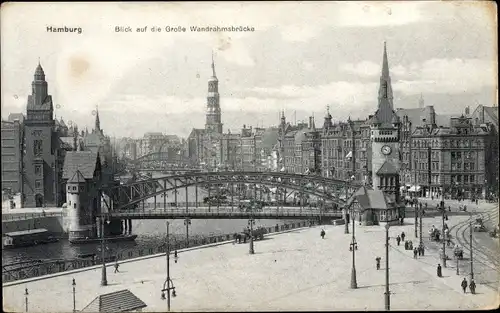 Ak Hamburg Mitte Altstadt, Große Wandrahmsbrücke