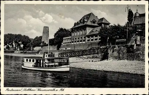 Ak Kaiserswerth Düsseldorf am Rhein, Restaurant Zollhaus