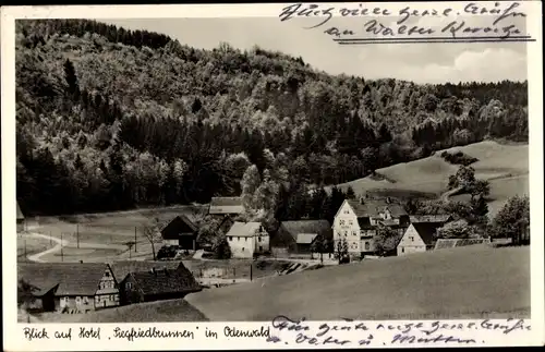 Ak Grasellenbach im Odenwald, Hotel Siegfriedsbrunnen