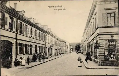 Ak Germersheim am Rhein, Königsstraße