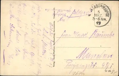 Ak Germersheim am Rhein, Königsstraße