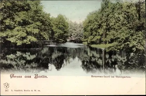 Ak Berlin Tiergarten, Rousseau-Insel