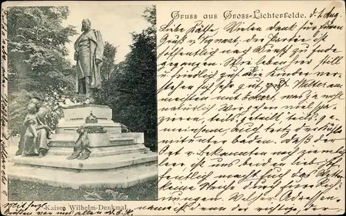 Ak Berlin Steglitz Groß Lichterfelde, Kaiser Wilhelm Denkmal