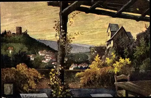 Künstler Ak Rothgeb, Wetzlar an der Lahn, Burg Kalsmunt