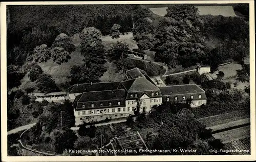 Ak Ehringshausen in Hessen, Kaiserin-Auguste-Victoria-Haus, Kreis Wetzlar, Fliegeraufnahme