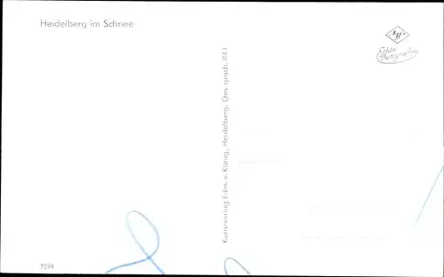 Ak Heidelberg am Neckar, Ortsansicht, Winterszene