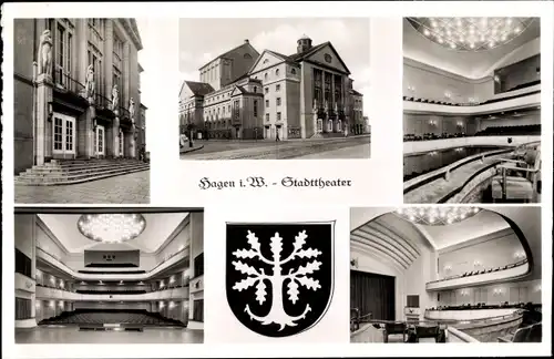 Wappen Ak Hagen in Westfalen, Stadttheater, Innenansicht