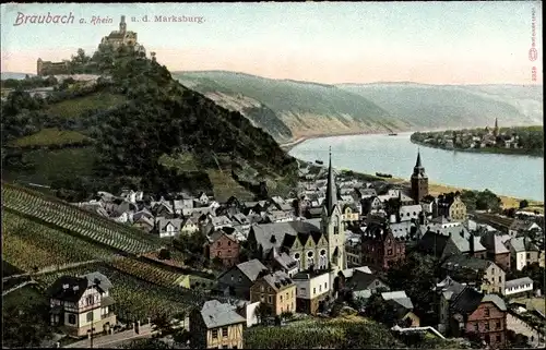 Ak Braubach am Rhein, Marksburg