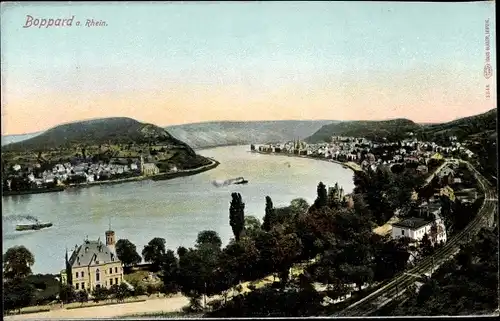 Ak Boppard am Rhein, Gesamtansicht