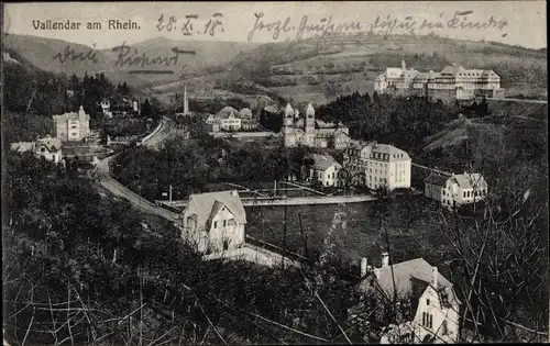 Ak Vallendar am Rhein, Gesamtansicht