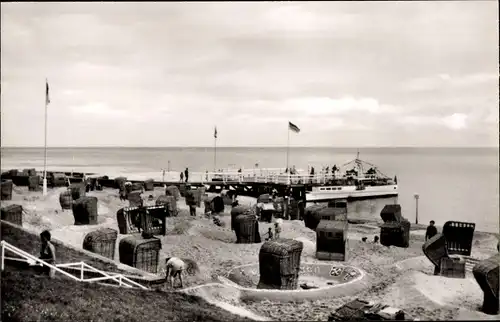 Ak Wyk auf Föhr Nordfriesland, Partie an der Mittelbrücke, Strandpartie