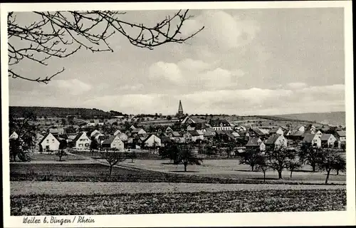 Ak Weiler bei Bingen am Rhein, Totalansicht der Ortschaft