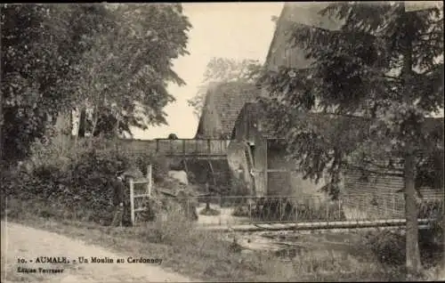 Ak Aumale Seine Maritime, Un Moulin au Cardonnoy