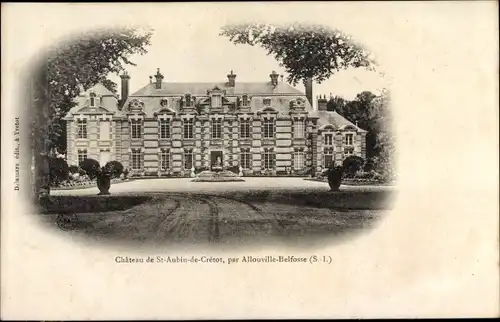 Ak Allouville Bellefosse Seine Maritime, Chateau de St. Aubin de Cretot