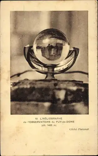 Ak Puy de Dôme, L'Heliographe de l'Observatoire