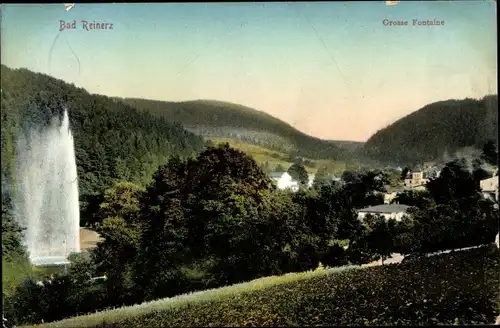 Ak Duszniki Zdrój Bad Reinerz Schlesien, Große Fontaine