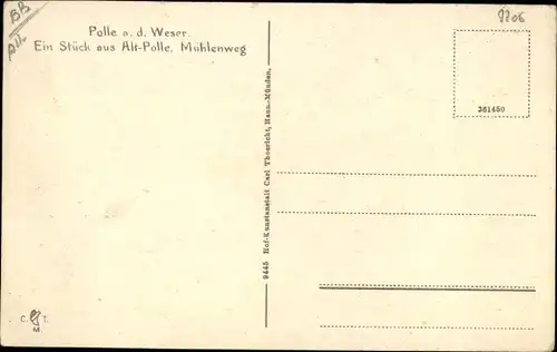 Ak Polle an der Weser, Partie am Mühlenweg