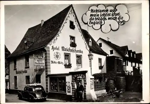 Ak Kröv an der Mosel, Hotel Reichsschenke Zum Ritter Götz, Cröver Nacktarsch