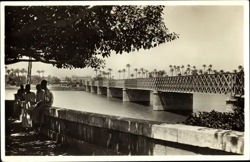 Ak Cairo Kairo Ägypten, Große Nilbrücke