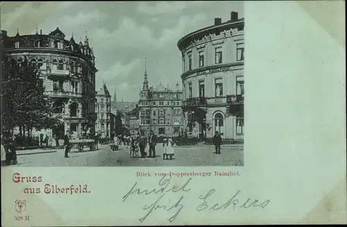 Ak Elberfeld Wuppertal, Blick vom Döppersberger Bahnhof