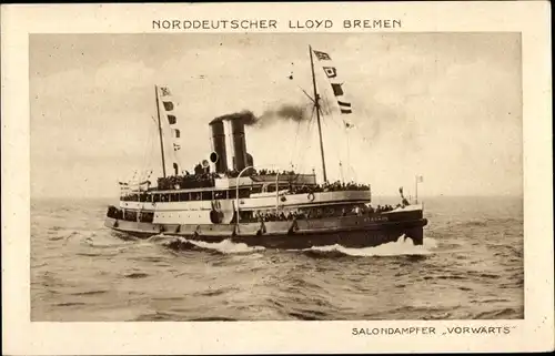 Ak Salondampfer Vorwärts, Norddeutscher Lloyd