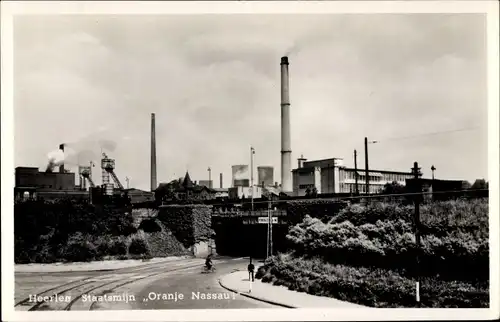 Ak Heerlen Limburg Niederlande, Staatsmijn Oranje Nassau, Steinkohlenbergwerk