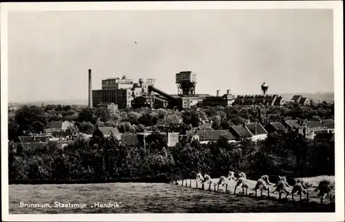 Ak Brunssum Limburg Niederlande, Staatsmijn Hendrik, Kohlenmine