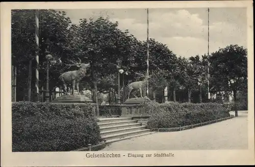 Ak Gelsenkirchen im Ruhrgebiet, Eingang zur Stadthalle