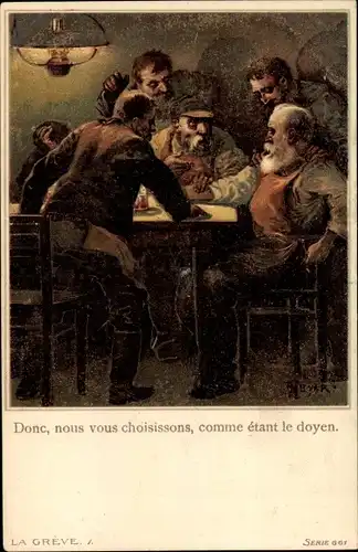 Künstler Litho Heyer, La Greve 1, Donc, nous vous choissons, comme etant le doyen