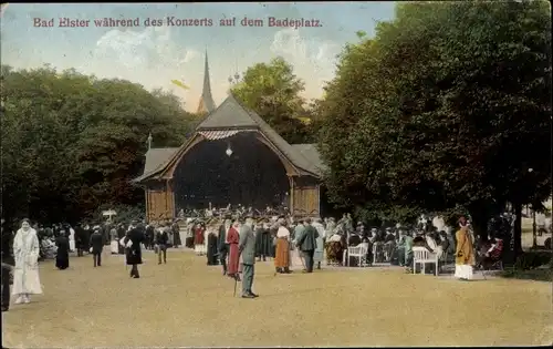 Ak Bad Elster im Vogtland, Konzert auf dem Badeplatz