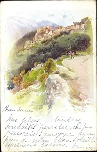 Künstler Ak Lessieux, E., Roquebrune Alpes Maritimes, Teilansicht des Ortes