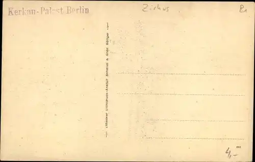 Ak Berlin Mitte, Kerkau Palast, Williams Liliputian Comp., 4 Zinnsoldaten in ihren Militär-Sketchs