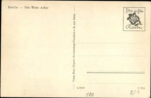 Ak Berlin Tiergarten, Ost-West-Achse