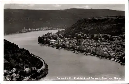 Ak Boppard am Rhein, Rheinblick auf Boppard, Filsen und Kamp