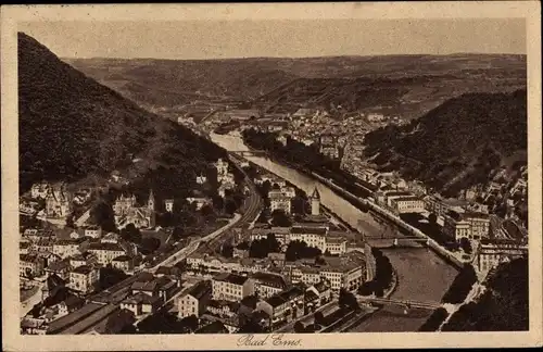 Ak Bad Ems an der Lahn, Gesamtansicht