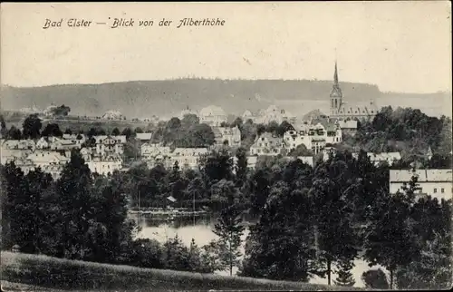 Ak Bad Elster im Vogtland, Blick von der Alberthöhe