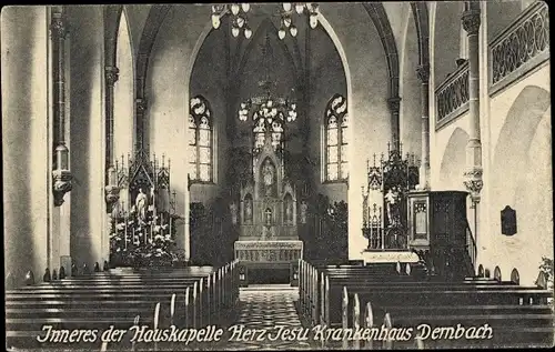 Ak Dernbach im Westerwald, Herz Jesu Krankenhaus, Inneres der Hauskapelle