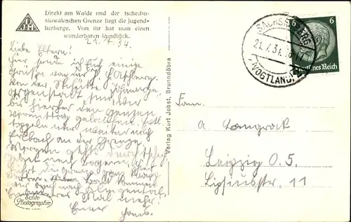 Ak Aschberg Klingenthal im Vogtland Sachsen, Jugendherberge